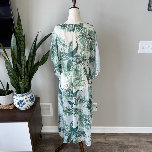Kona Sol Palm Leaf Sheer Swim Coverup - Picture 5 of 8